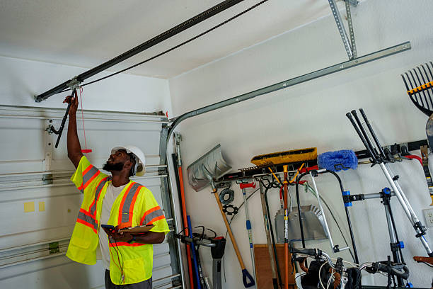 Professional Garage Door Panel Replacement technician working in Glen Alpine, NC